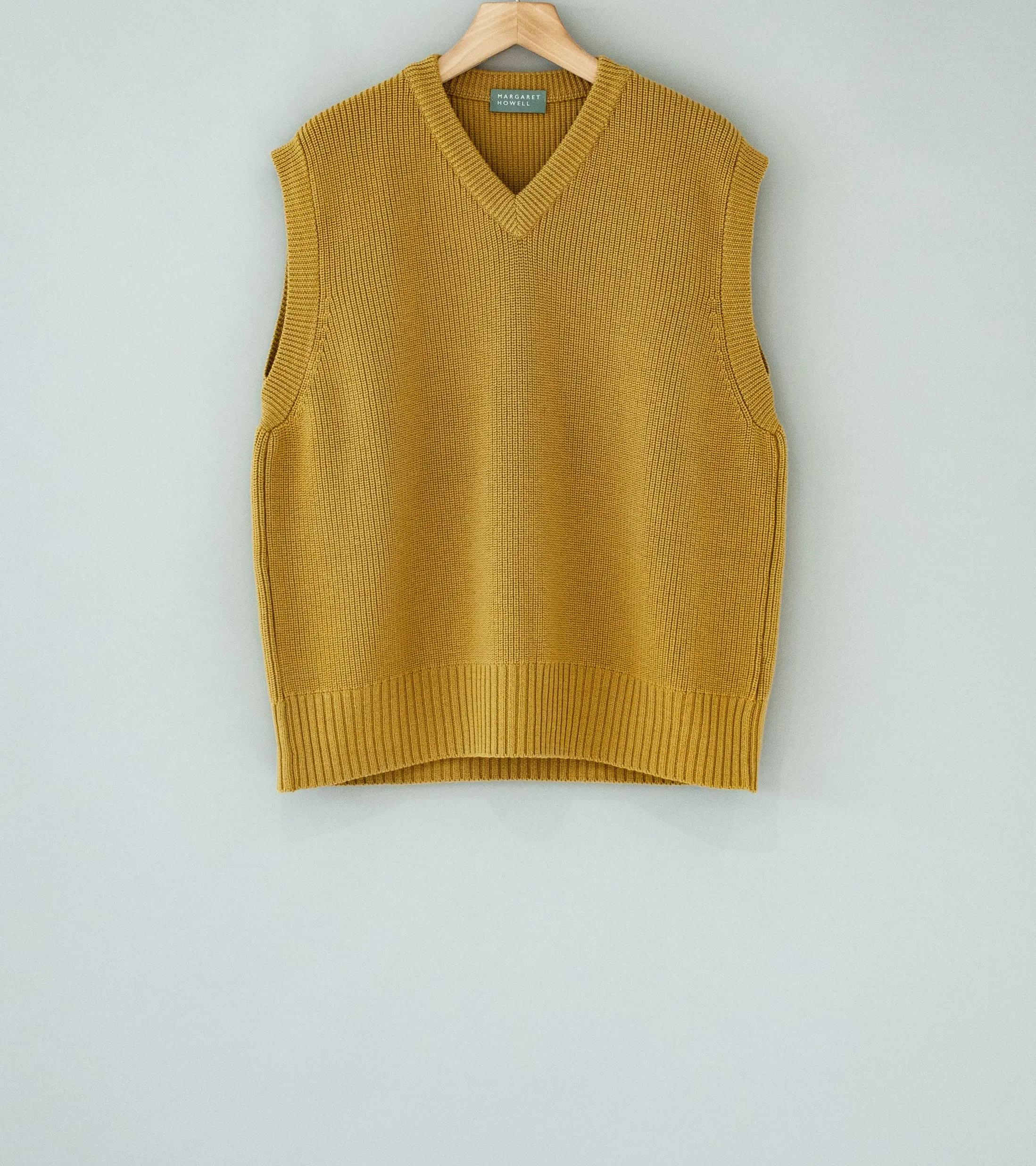 Margaret Howell 'Simple Slipover' (Mustard Extrafine Merino Wool)