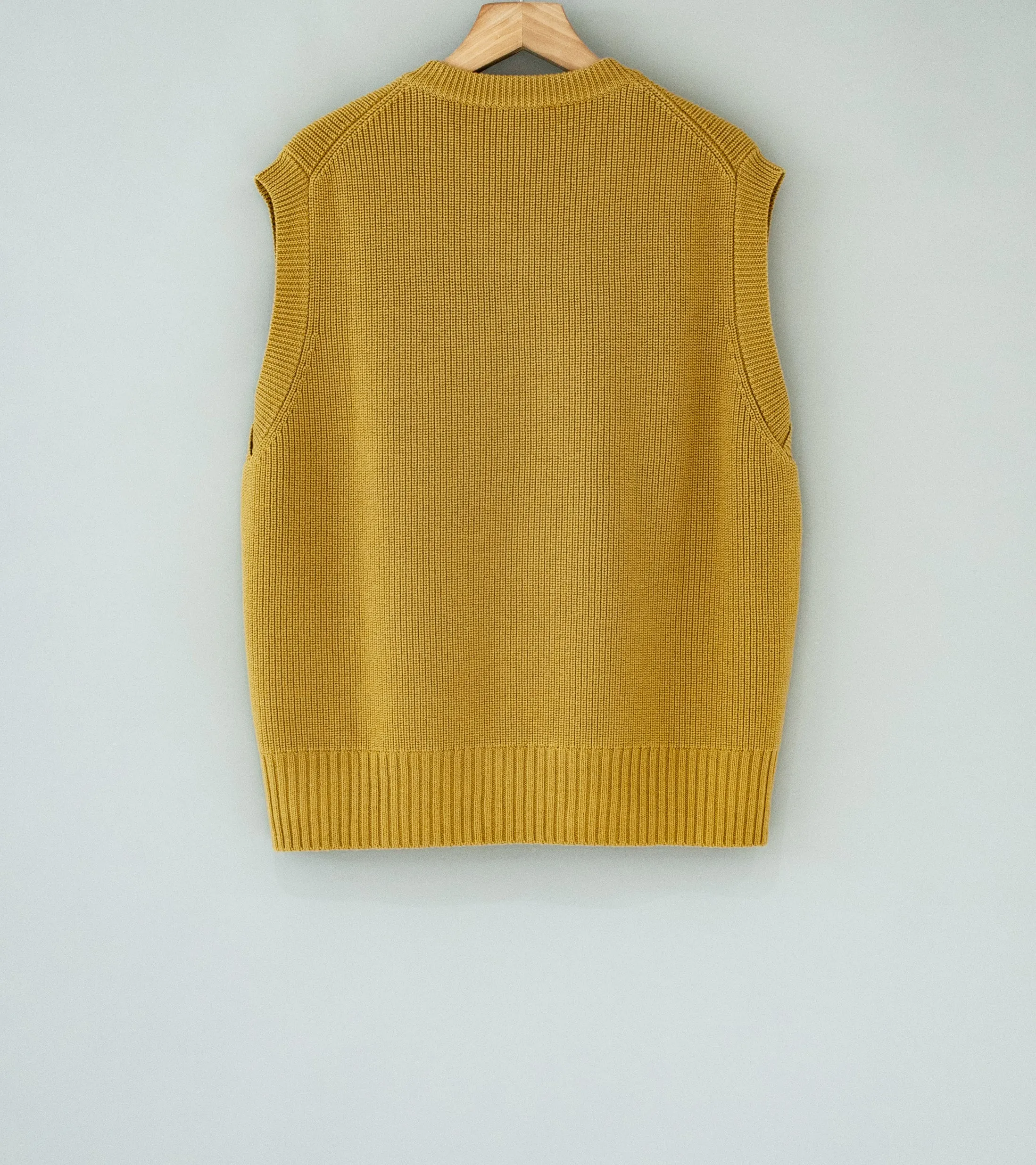 Margaret Howell 'Simple Slipover' (Mustard Extrafine Merino Wool)