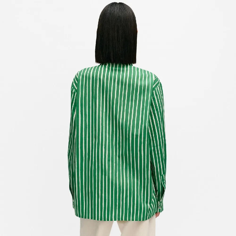 marimekko  |Stripes Casual Style Unisex Long Sleeves Cotton Office Style