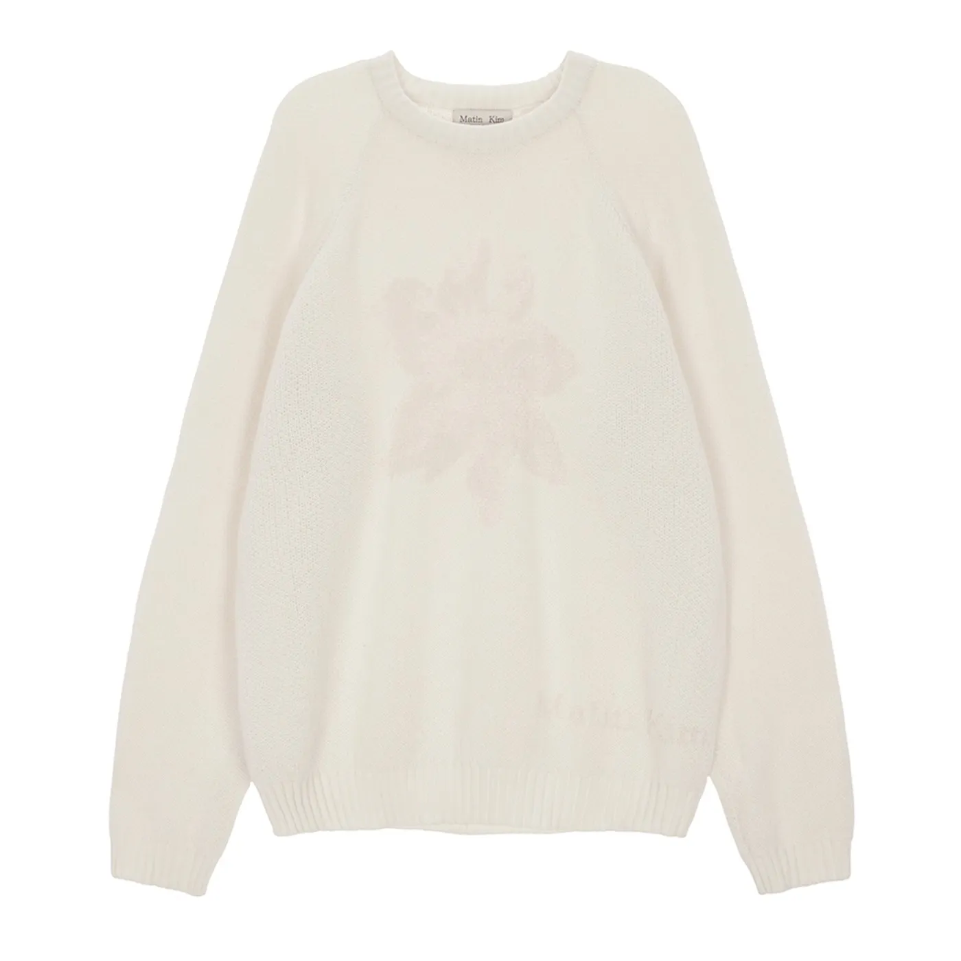 Matin Kim  |Flower Patterns Casual Style Rib Street Style Long Sleeves