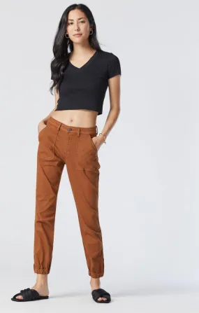 Mavi Ivy Roasted Pecan Twill Slim Cargo Pant