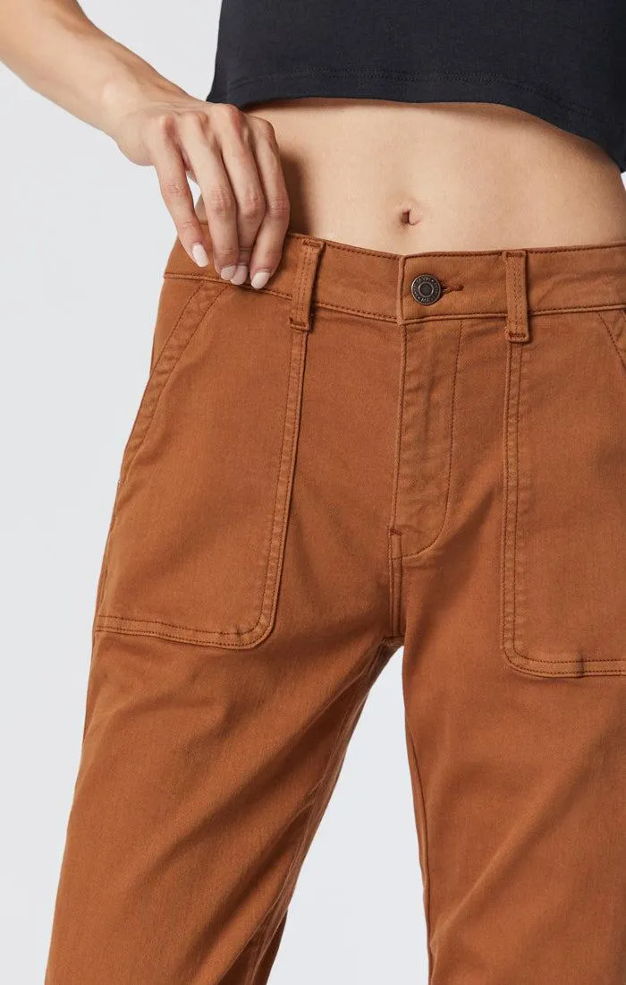 Mavi Ivy Roasted Pecan Twill Slim Cargo Pant