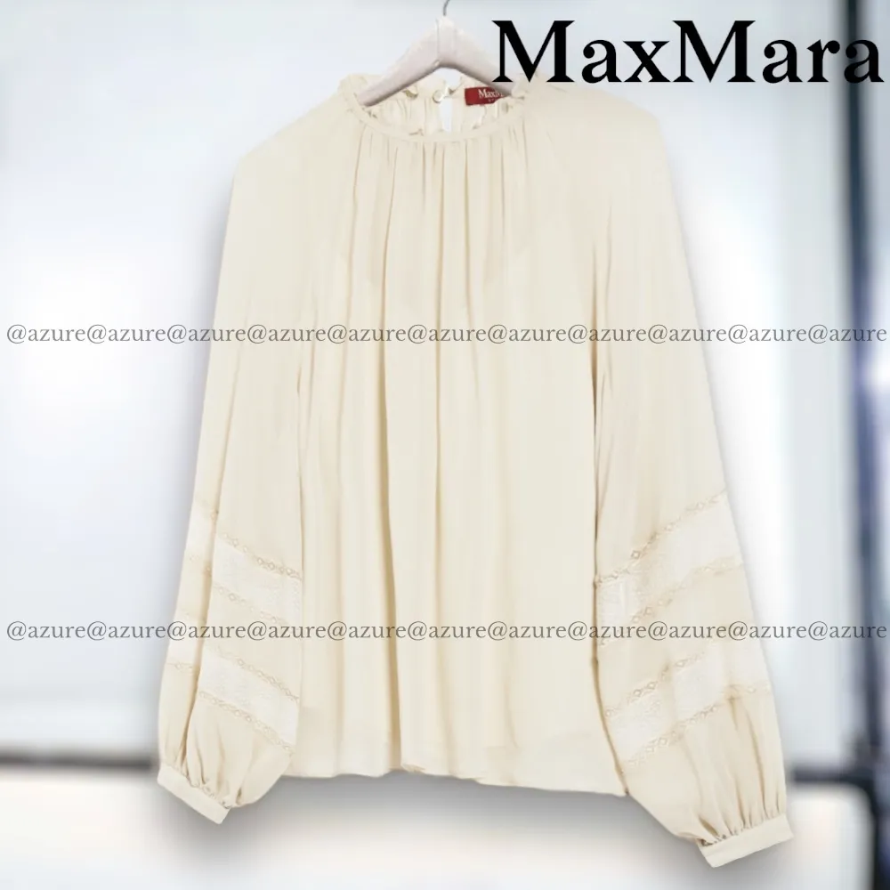 Max Mara Studio  |Casual Style Silk Long Sleeves Plain Party Style