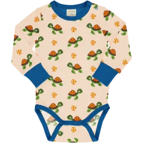 Maxomorra Turtle Organic Cotton Long Sleeved Bodysuit