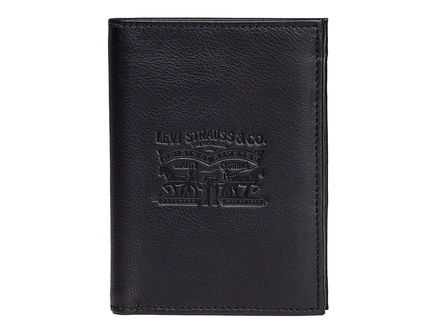 Mens Levi's 'Two Horse'Vertical Coin Wallet