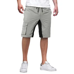 Men's Summer Casual Style Knee Length Patchwork Outdoor Cargo Shorts