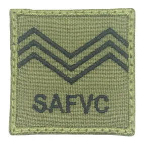 MINI SAFVC RANK PATCH - SV 3 (OLIVE GREEN)