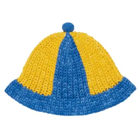 Misha & Puff Child Crochet Beach Hat Nile Blue