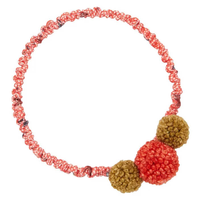 Misha & Puff Child Pom Pom Headband Red Flame Holyoke Floral