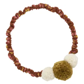 Misha & Puff Child Pom Pom Headband Tarragon Brown