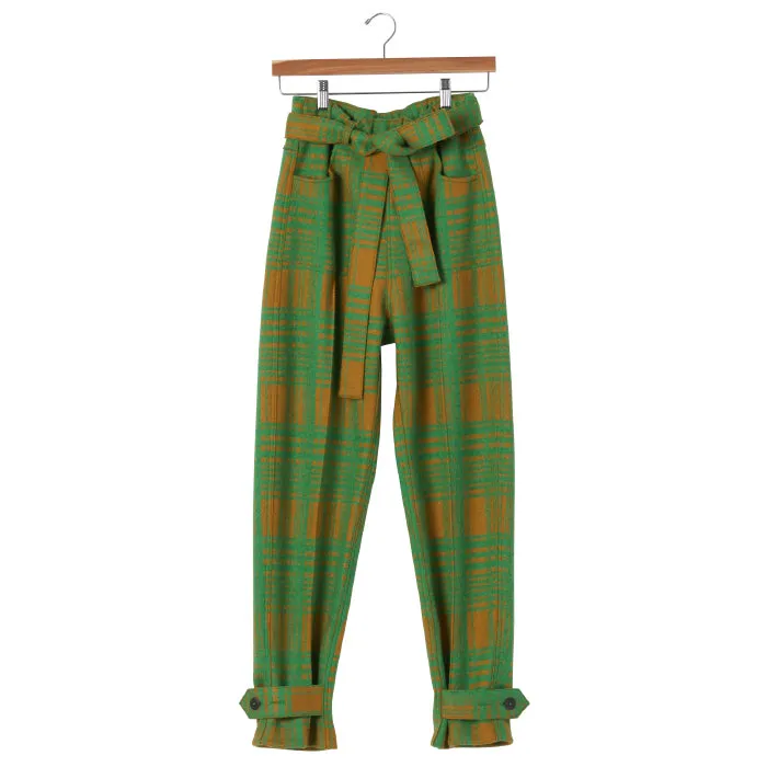 Misha & Puff Woman Field Pants Bottle Green Plaid