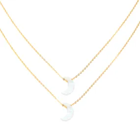 Mommy & Me Opalite Moon Necklace Set