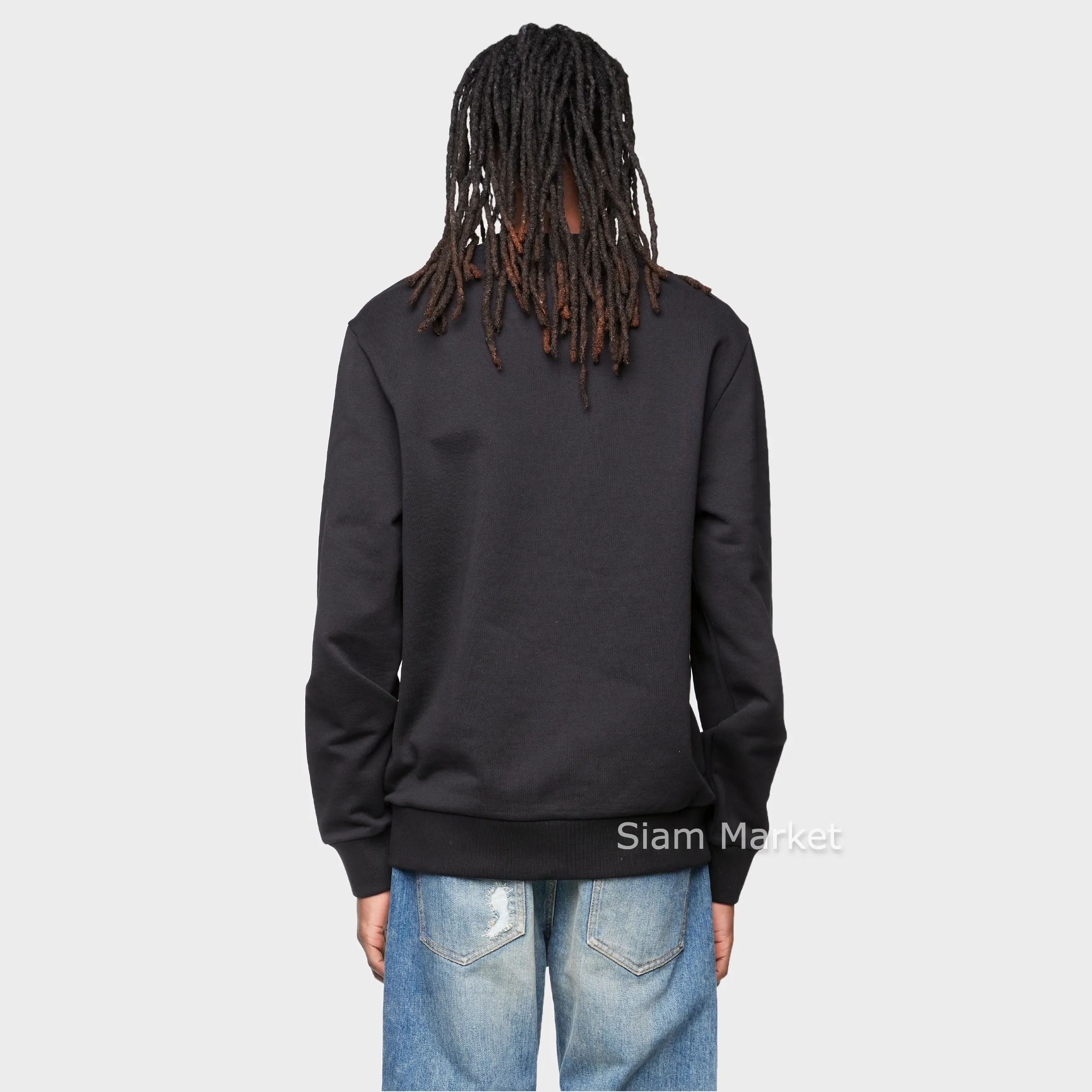 MONCLER  |Crew Neck Long Sleeves Plain Cotton Logo Sweatshirts