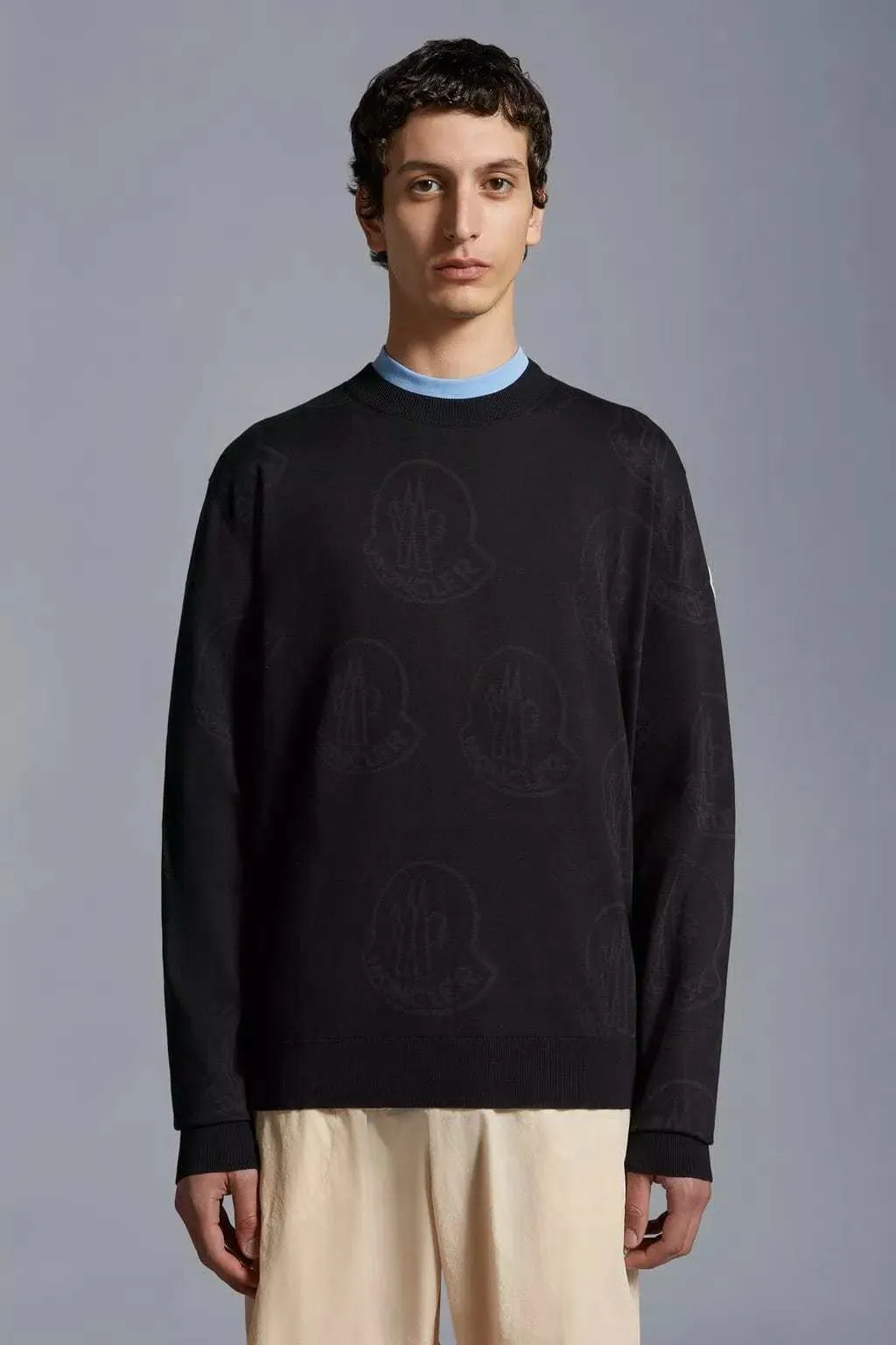 MONCLER  |Long Sleeves Plain Logo FX Advantage / Exclusive Sweaters