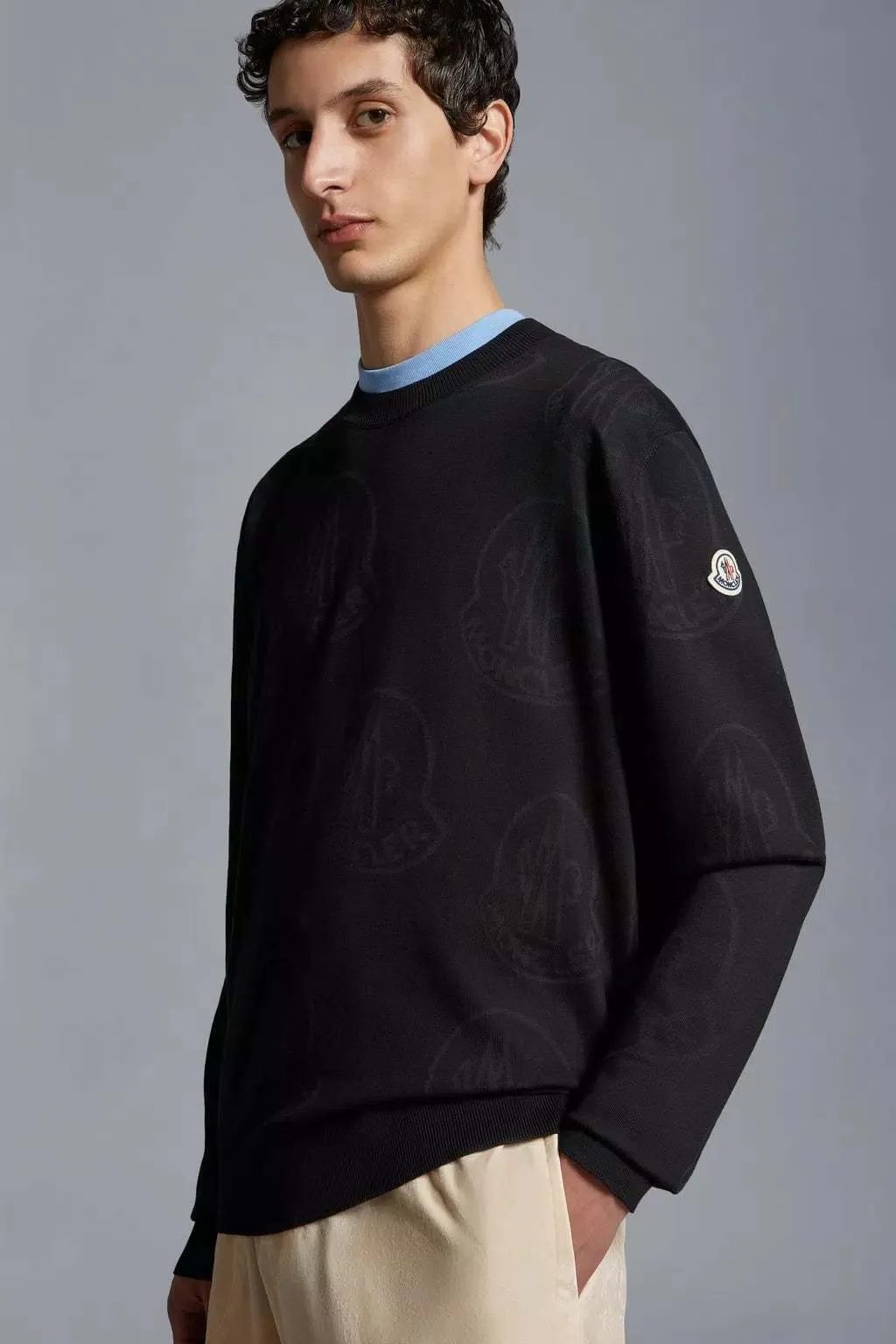 MONCLER  |Long Sleeves Plain Logo FX Advantage / Exclusive Sweaters