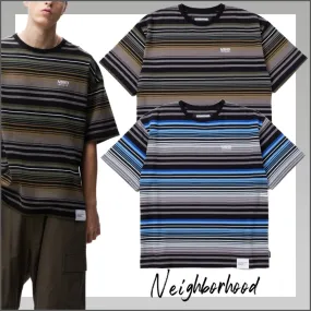 NEIGHBORHOOD  |Crew Neck Pullovers Stripes Unisex Street Style Cotton