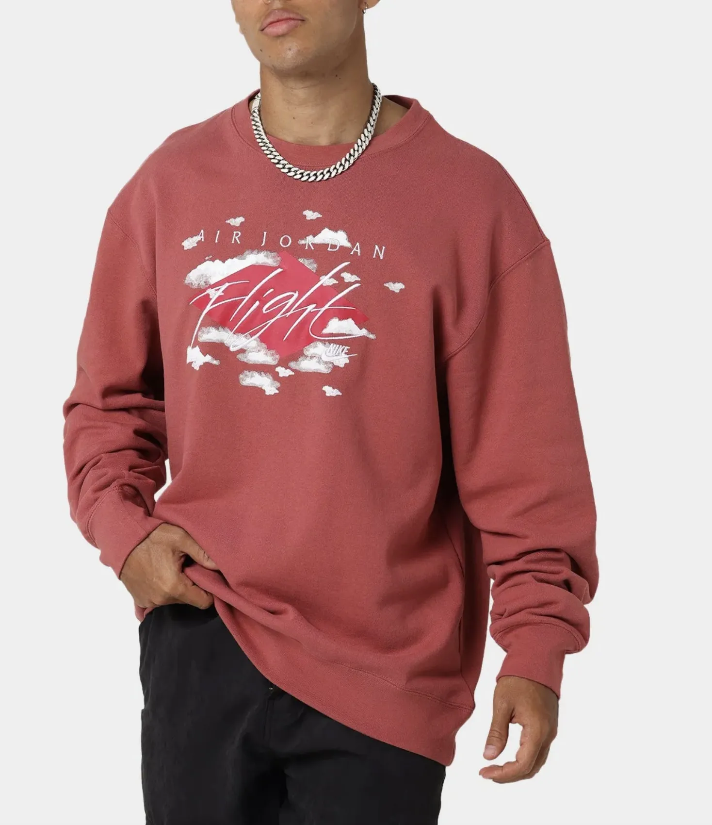 Nike  |Crew Neck Pullovers Street Style U-Neck Long Sleeves Plain