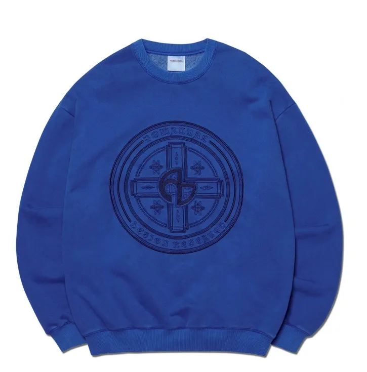 NOMANUAL  |Unisex Street Style Long Sleeves Plain Logo Sweatshirts