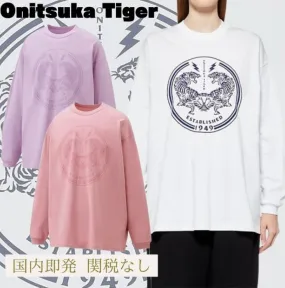 Onitsuka Tiger  |Crew Neck Pullovers Unisex Long Sleeves Plain