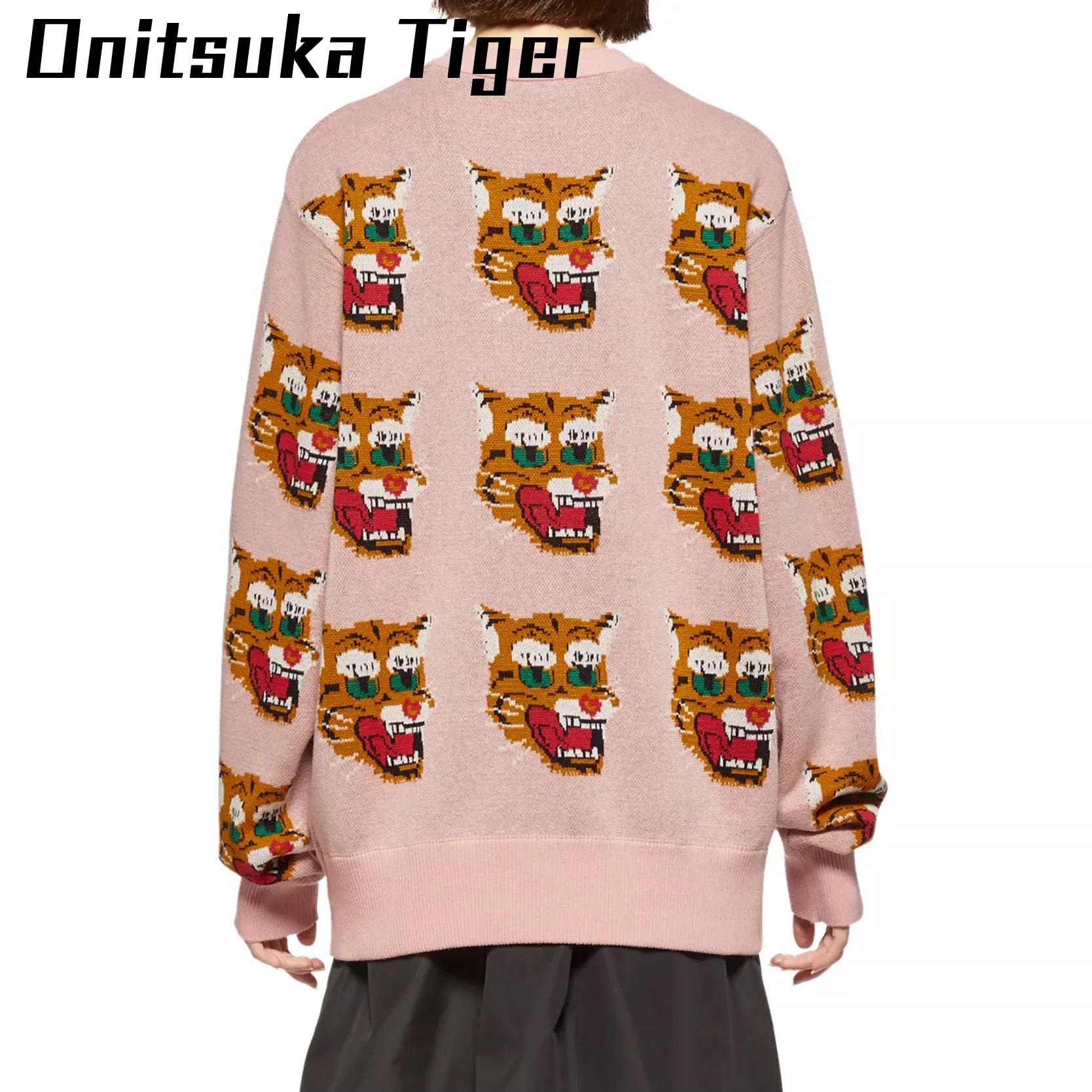 Onitsuka Tiger  |Unisex Street Style U-Neck Long Sleeves