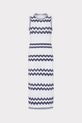 Oversized Zig Zag Midi Dress