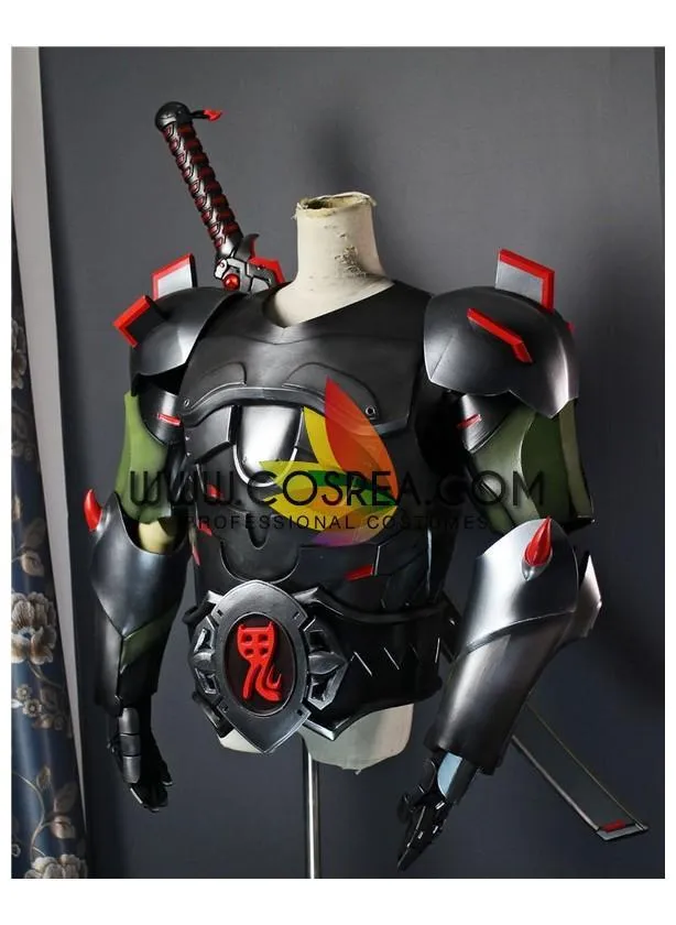 Overwatch Genji Oni Skin Custom Armor Cosplay Costume