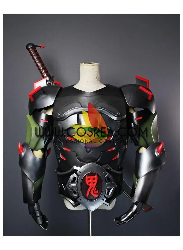 Overwatch Genji Oni Skin Custom Armor Cosplay Costume