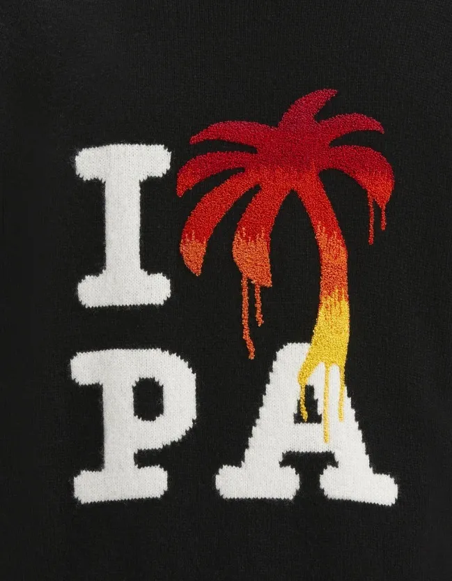 Palm Angels  |Crew Neck Pullovers Wool Cashmere Street Style Long Sleeves