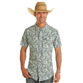 Panhandle Men's Turquoise Paisley Shirt