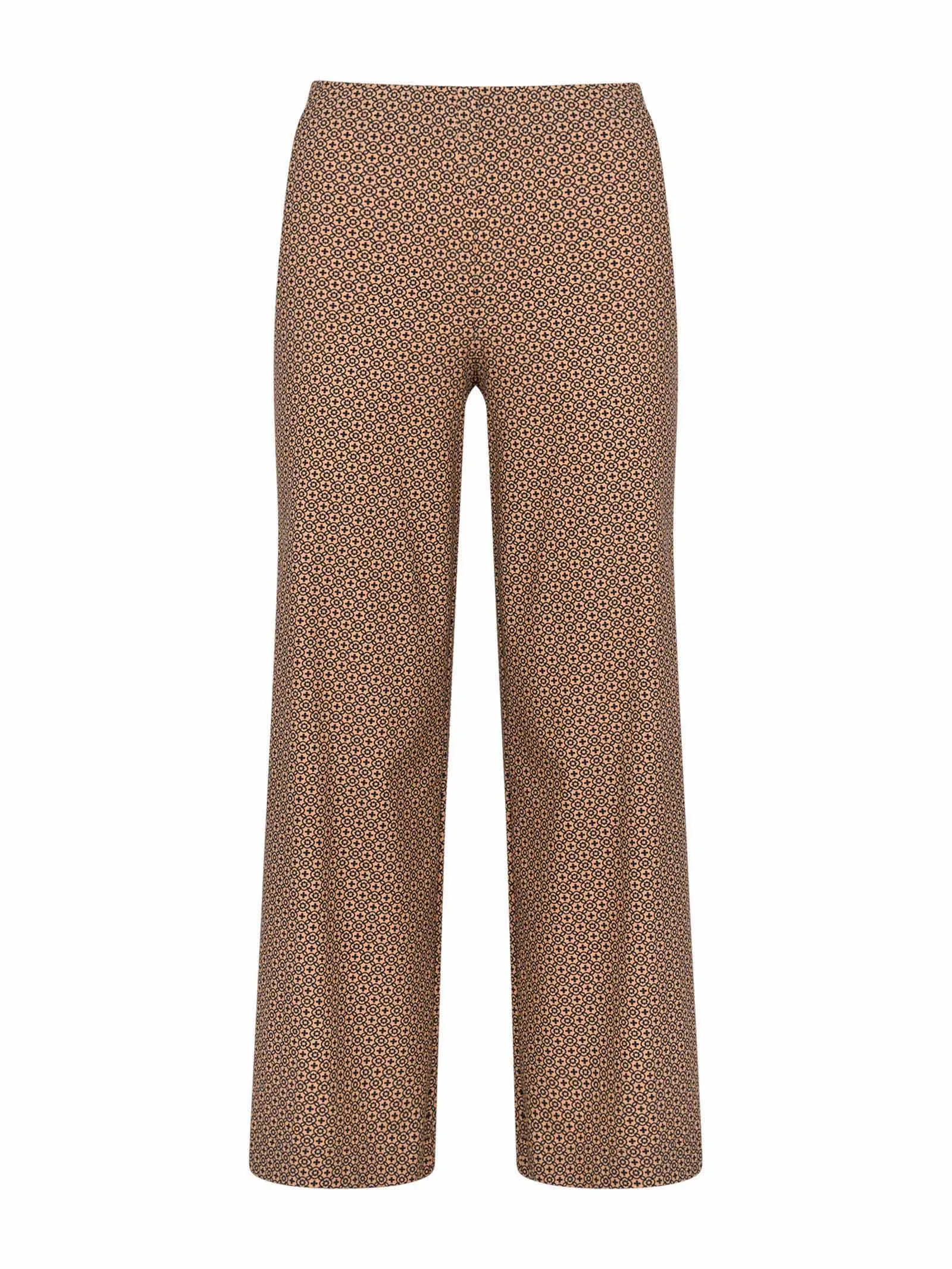 Pantalone a palazzo in Digital Compact - Fant. Irish Cream