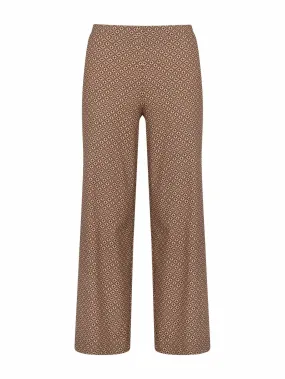 Pantalone a palazzo in Digital Compact - Fant. Irish Cream