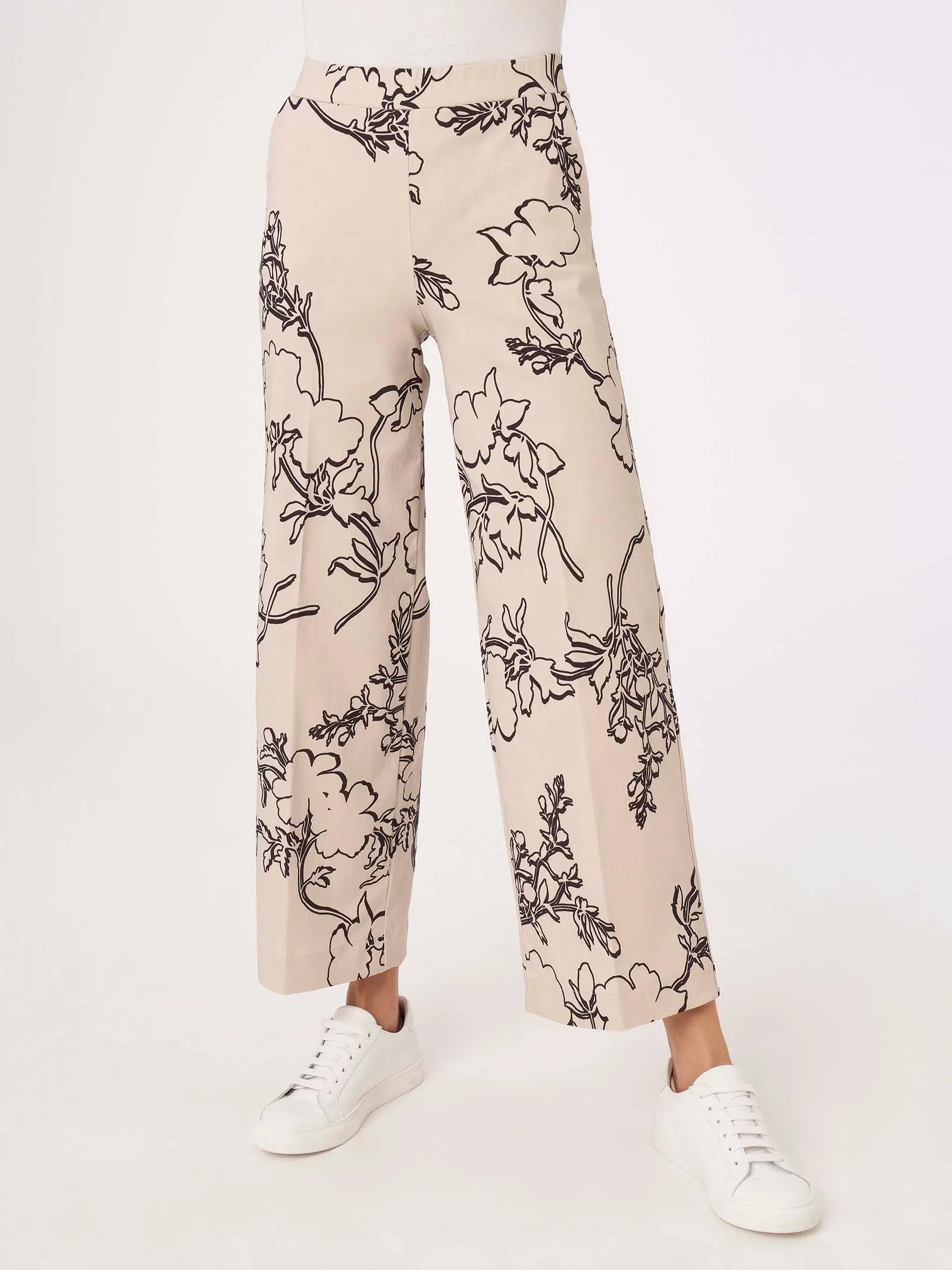 Pantalone a palazzo in Digital Compact - Fant.Champignon