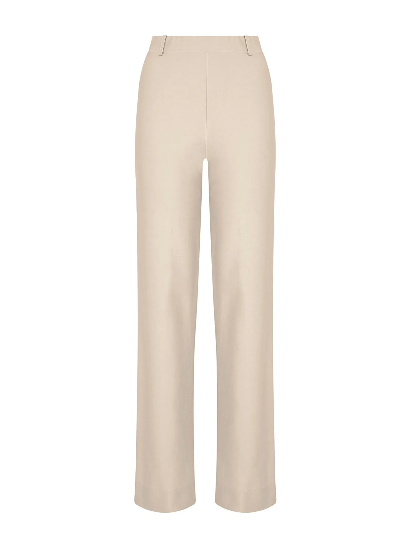 Pantalone a palazzo in tessuto Compact - Champignon