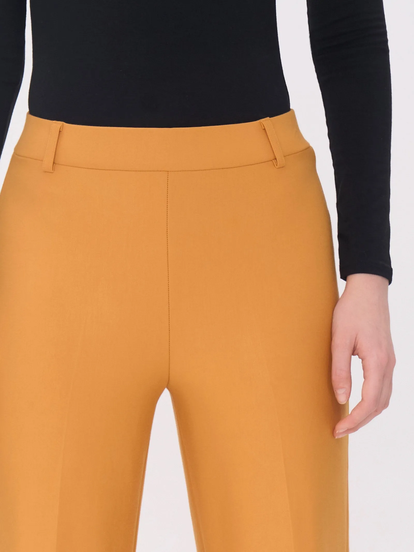 Pantalone a palazzo in tessuto Compact - Champignon