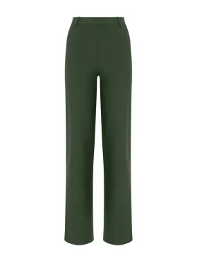 Pantalone a palazzo in tessuto Compact - Kombu Green