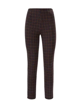 Pantalone a sigaretta in tessuto Eco Jacquard tartan