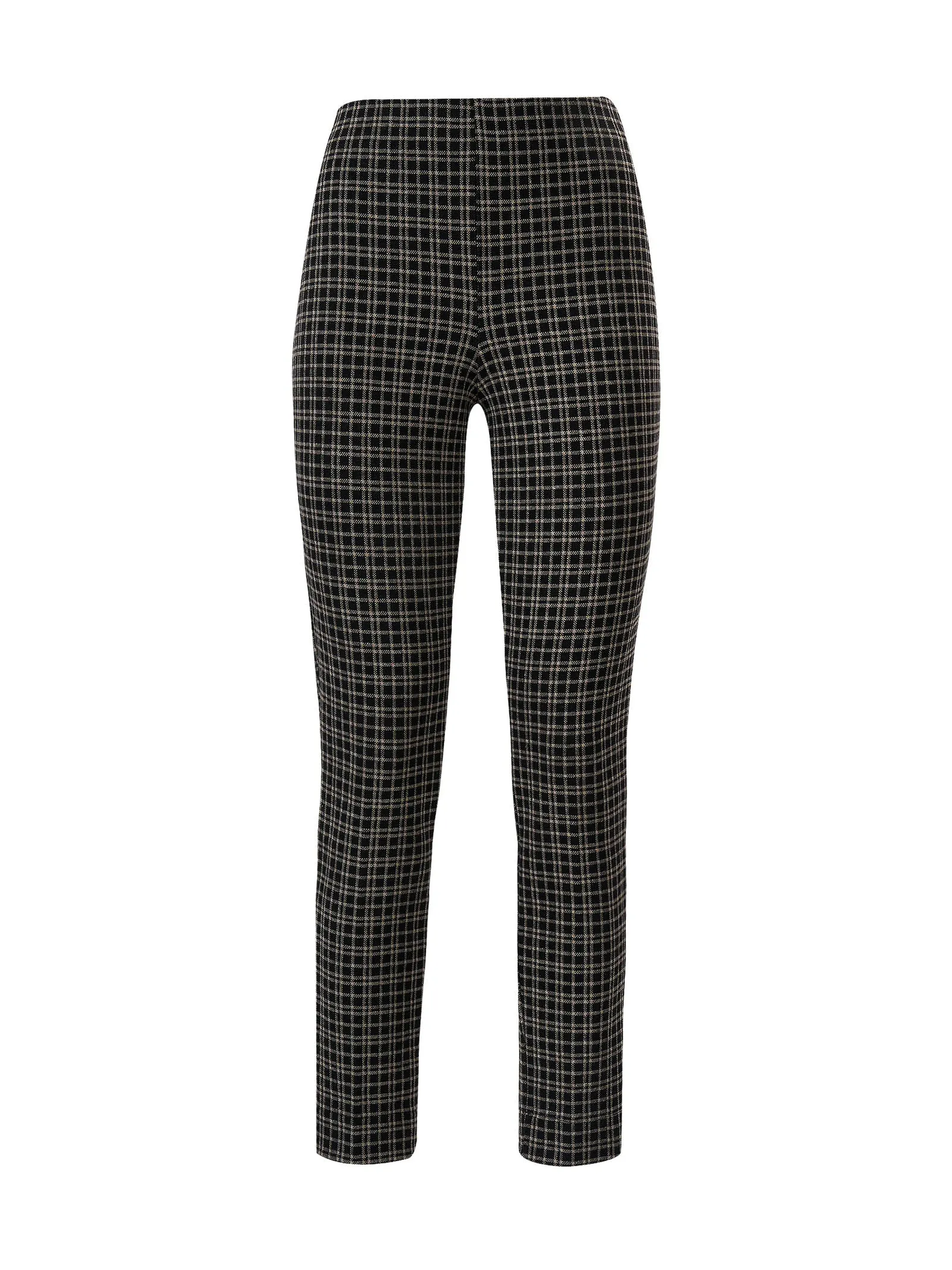 Pantalone a sigaretta in tessuto Eco Jacquard tartan