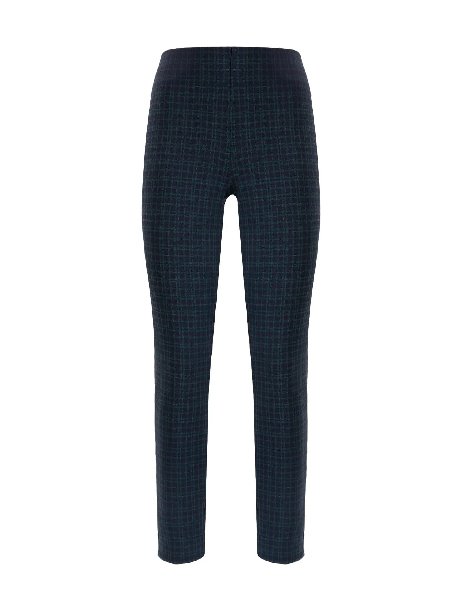 Pantalone a sigaretta in tessuto Eco Jacquard tartan