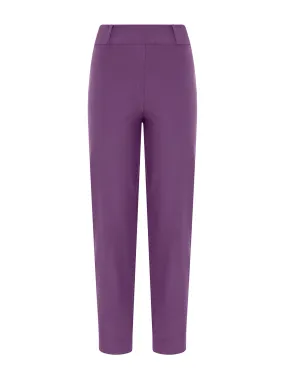 Pantalone cropped in tessuto Compact  - Sunset Purple