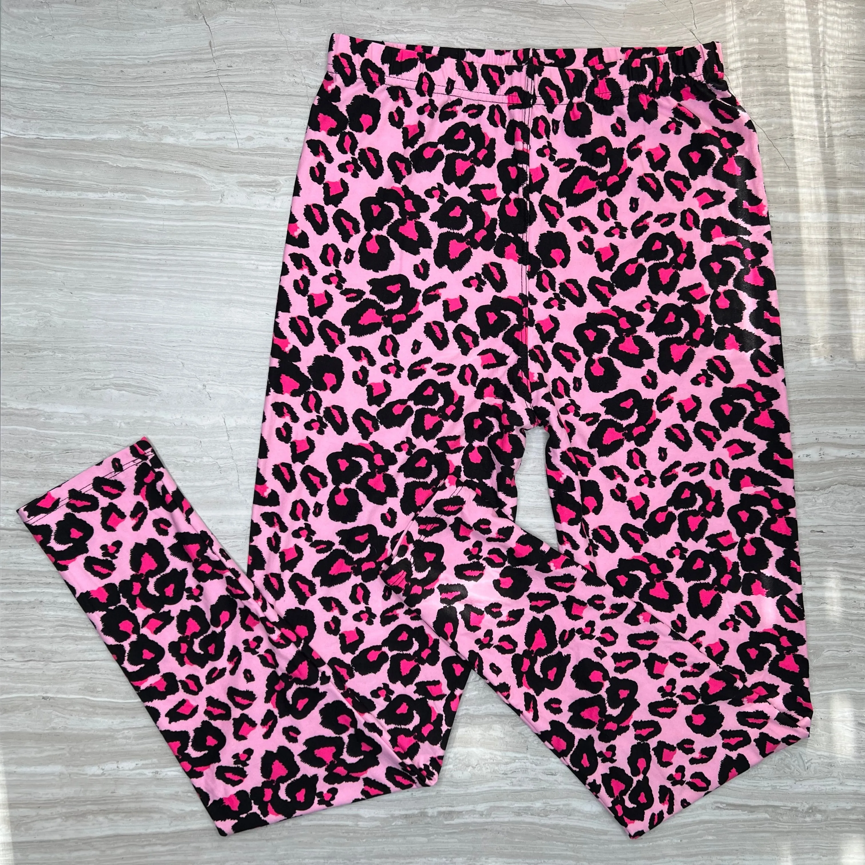 Pink Leopard Print Leggings