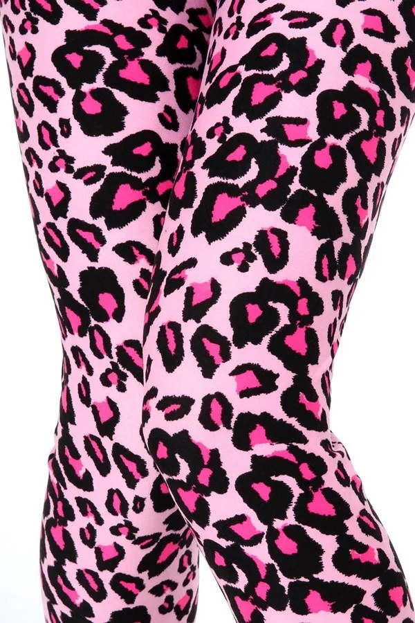 Pink Leopard Print Leggings