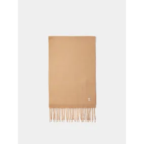 Plain scarf with fringes