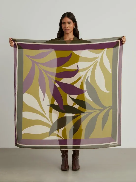 Printed silk scarf