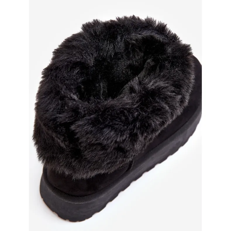 PS1 Women's Snow Boots With Fur Black Rainsa