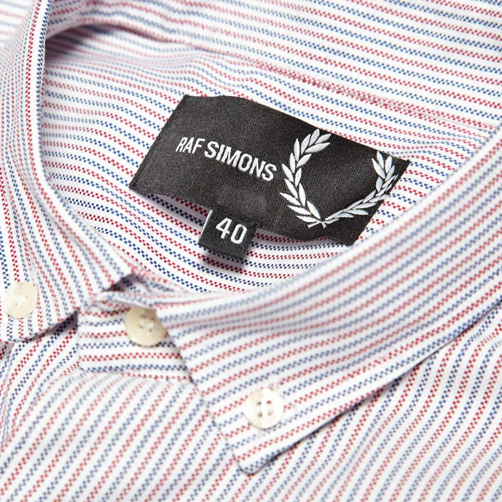 Raf Simons x Fred Perry Stripe Button Down ShirtWhite