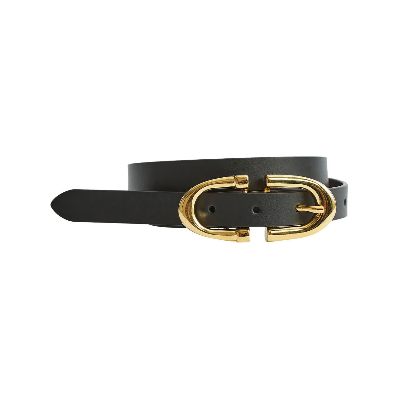 REISS Bailey Horseshoe Belt - Black