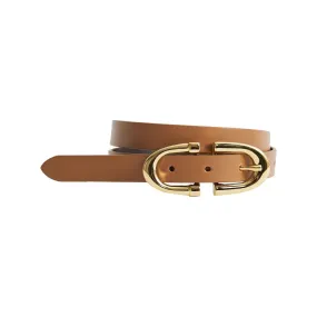 REISS Bailey Horseshoe Belt - Brown