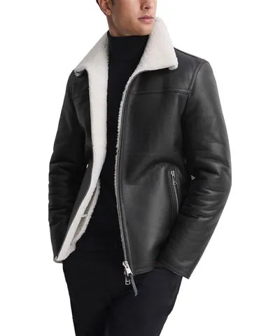 Reiss Brankos Leather Jacket