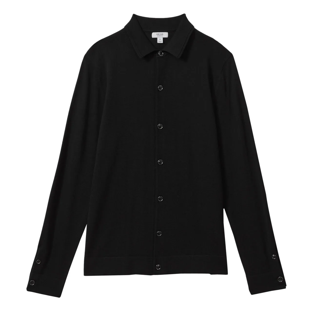 REISS Forbes Knitted Cardigan - Black