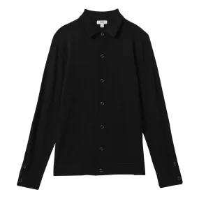 REISS Forbes Knitted Cardigan - Black